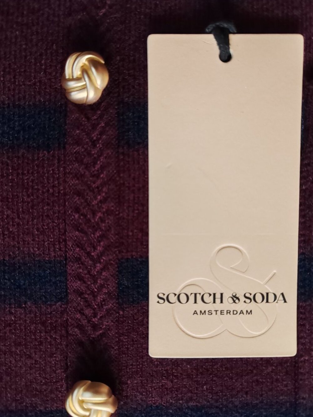 Scotch & Soda NWT Striped Knit Mini Skirt with Gold Buttons - XL - Picture 4 of 15